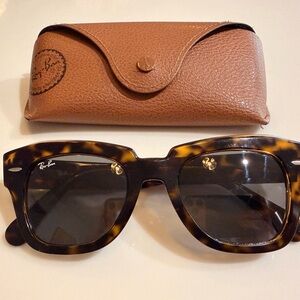 Ray-Ban Tortoise Sunglasses with Tan Case